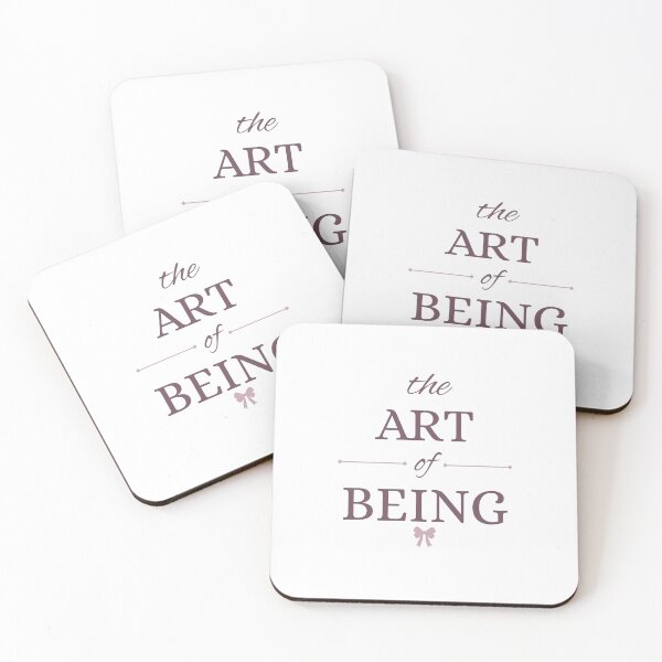 Item preview, The Art of Being | Dusty Mauve & Coquette Ribbon Typography designed and sold by Sparkle First Co..