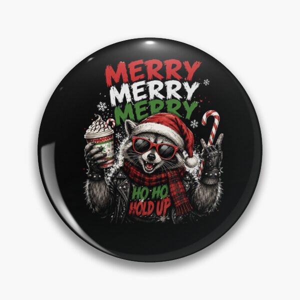Item preview, Funny Christmas Raccoon Shirt Merry Merry Merry designed and sold by happyshirt27.