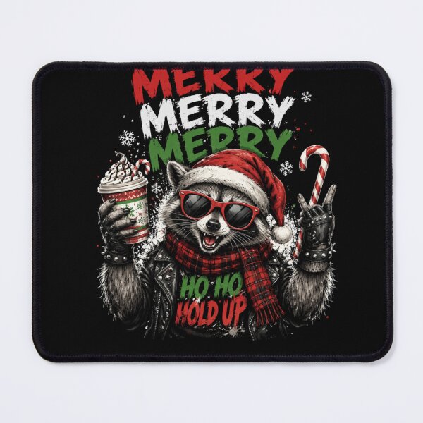Item preview, Funny Christmas Raccoon Shirt Merry Merry Merry designed and sold by happyshirt27.