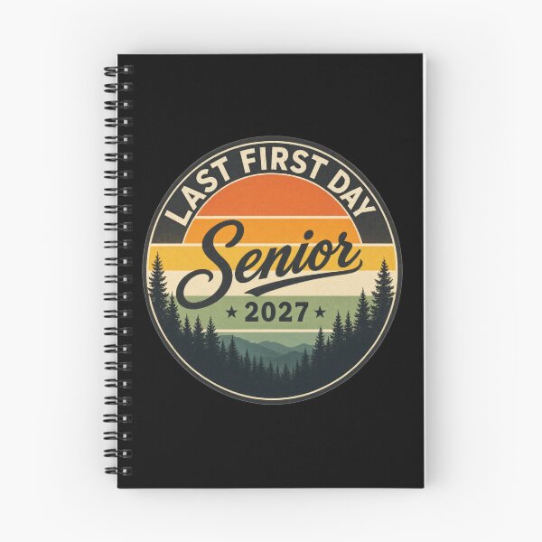 Item preview, Last First Day Senior 2027 Retro Sunset Mountain Graduation Gift designed and sold by Zizo-DR44.
