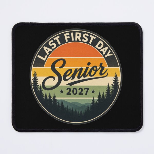 Item preview, Last First Day Senior 2027 Retro Sunset Mountain Graduation Gift designed and sold by Zizo-DR44.