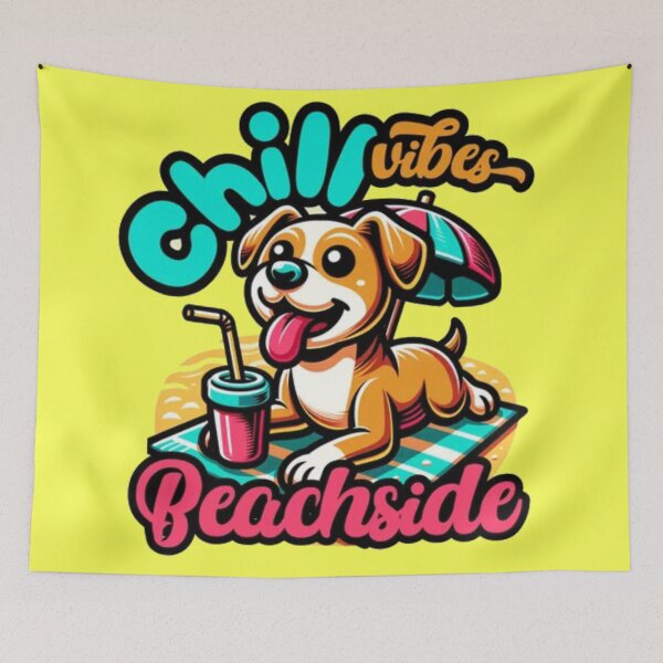 Item preview, Chill Vibes Beachside Dog - Cute Summer Beach Puppy designed and sold by GenZFashion000.