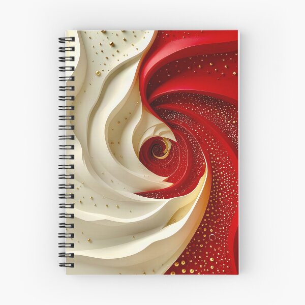 Item preview, Spiral of Red and White designed and sold by Vicky Brago-Mitchell®.