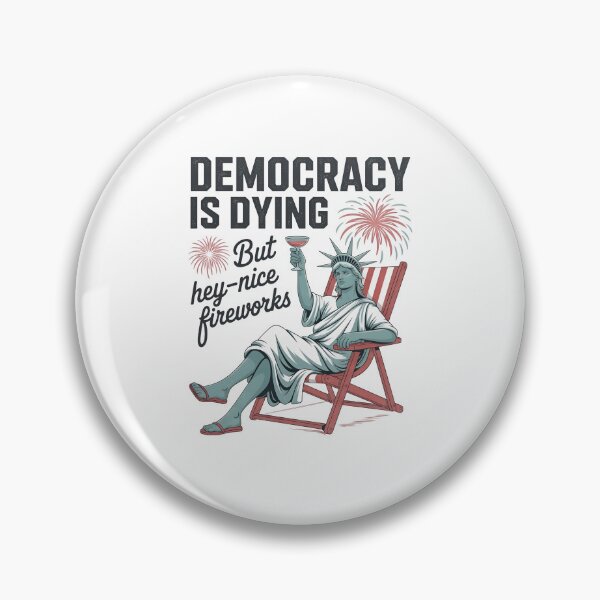 Item preview, Democracy Dying Fireworks Lady Relaxing designed and sold by HollyBellArtSte.