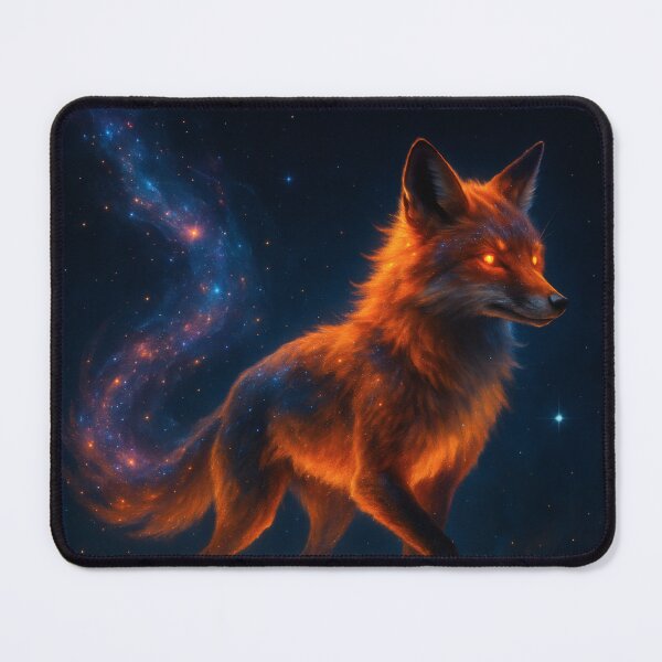 Item preview, Nebula Fox Carrying a Galaxy in Its Tail designed and sold by OneStepFromArt.
