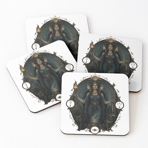 Item preview, Hekate Triformis — Torch, Key and Blade designed and sold by Qorvun.