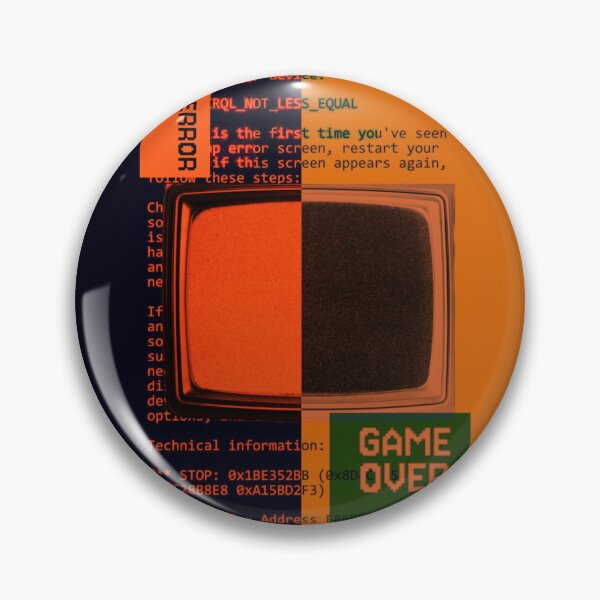 Item preview, Glitch Error Screen Retro TV Art (BSOD) designed and sold by furtix.