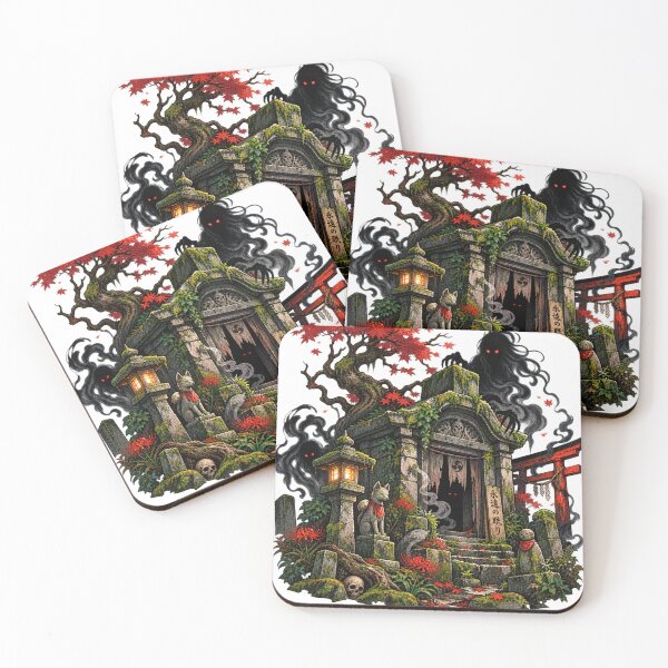 Item preview, Japanese Haunted Shrine Horror Illustration designed and sold by optimusprime39.