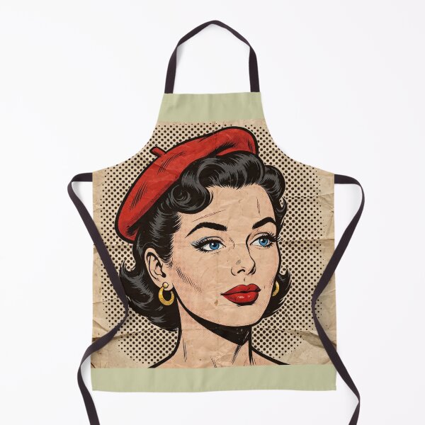 Item preview, Distressed Vintage Pop Art Woman Scar - Retro Comic Paper Texture designed and sold by MAISON SYLVIE.