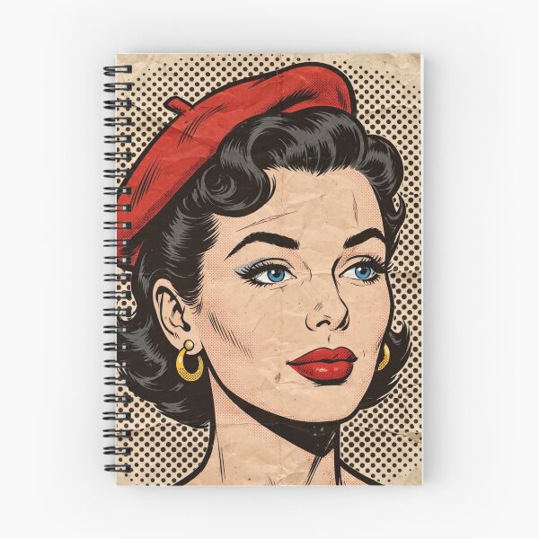Item preview, Distressed Vintage Pop Art Woman Scar - Retro Comic Paper Texture designed and sold by MAISON SYLVIE.