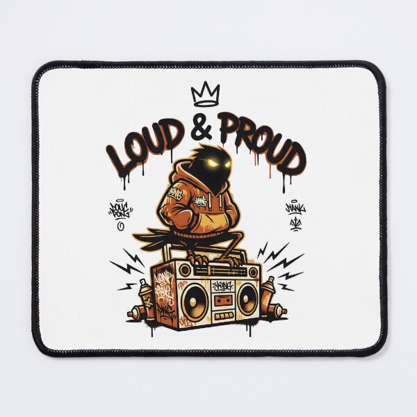 Item preview, Loud & Proud Hip Hop DJ – Street Music Boombox Urban Graffiti designed and sold by StickerNestYou.