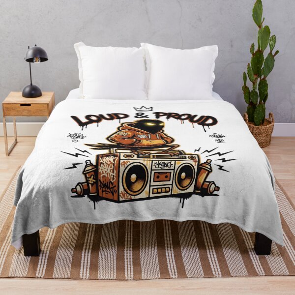 Item preview, Loud & Proud Hip Hop DJ – Street Music Boombox Urban Graffiti designed and sold by StickerNestYou.