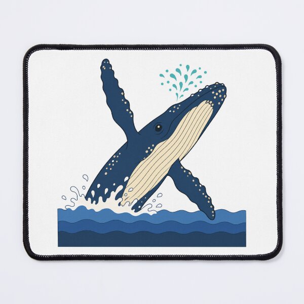 Aperçu de l'œuvre Baleine Bonjour là-bas Jeu de mots avec la baleine qui saute créée et vendue par MOSIDRIP™.
