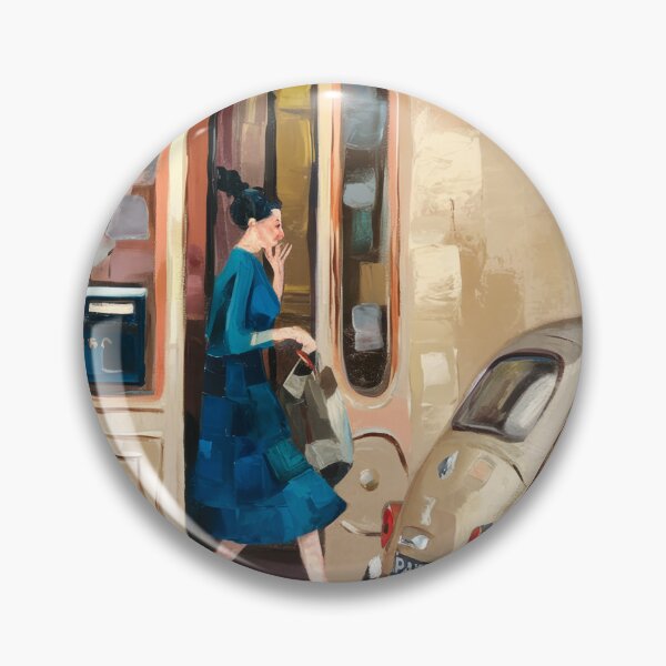 Item preview, Vintage Cinquecento Parisian Street Scene Impressionist Art designed and sold by CARRAANN.