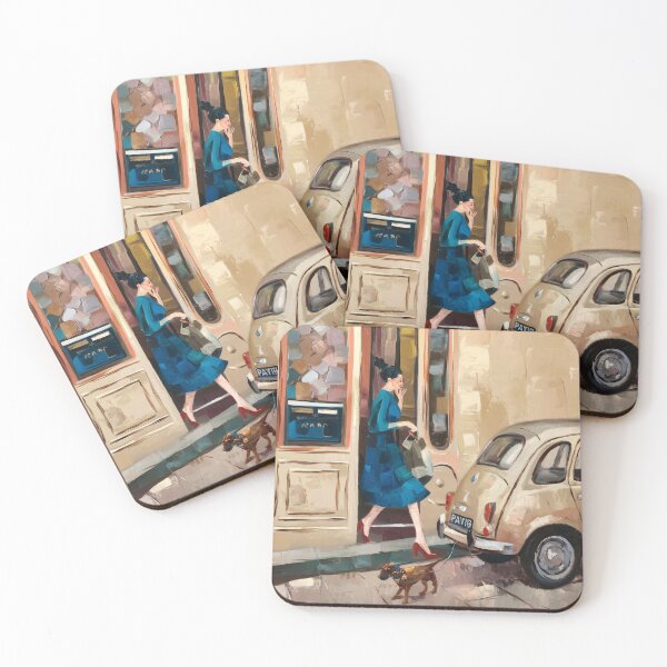 Item preview, Vintage Cinquecento Parisian Street Scene Impressionist Art designed and sold by CARRAANN.