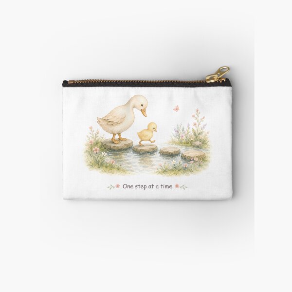 Item preview, Cute Ducks with One Step at a Time quote designed and sold by Birdsong Blessings.