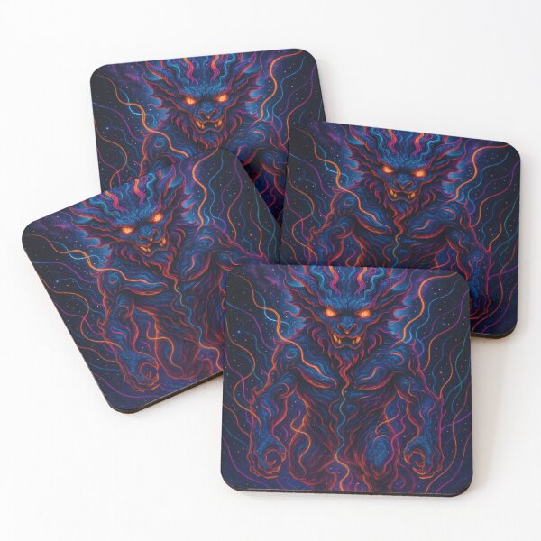 Item preview, Neon Cosmic Demon Summoned by Bad Decisions designed and sold by OneStepFromArt.