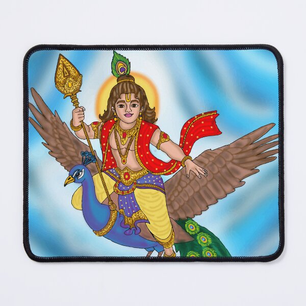 Item preview, Lord Murugan Artwork | Divine Hindu God Digital Art & Spiritual Illustration designed and sold by Harshit_Digital_Arts.