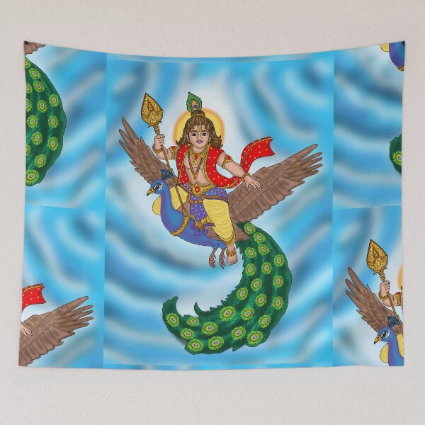 Item preview, Lord Murugan Artwork | Divine Hindu God Digital Art & Spiritual Illustration designed and sold by Harshit_Digital_Arts.