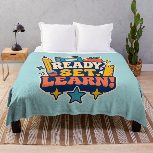 Item preview, Ready, Set, Learn! Back to school quote designed and sold by junkydotcom.