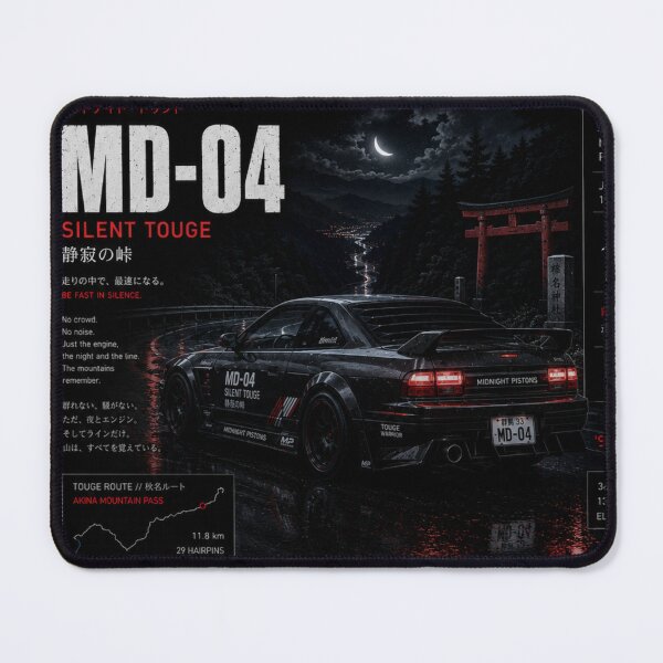 Item preview, MD-04 Silent Touge – Midnight Drift JDM Car Poster designed and sold by MidnightPistons.