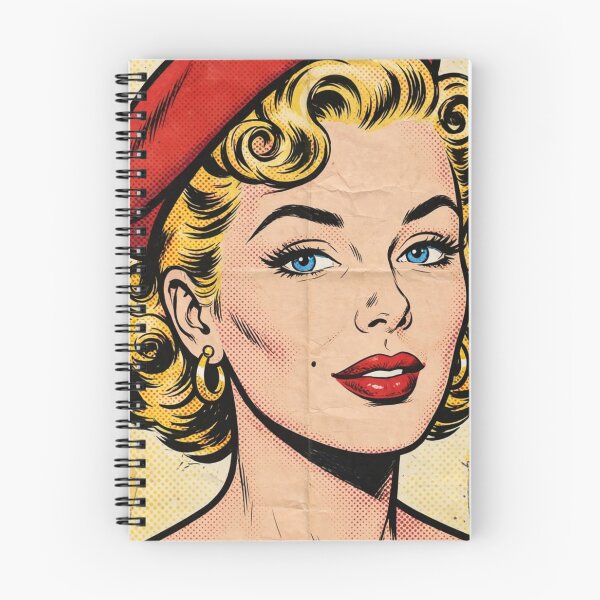Item preview, Blonde Vintage Pop Art Woman Red Beret - Retro Pinup Comic Portrait designed and sold by MAISON SYLVIE.