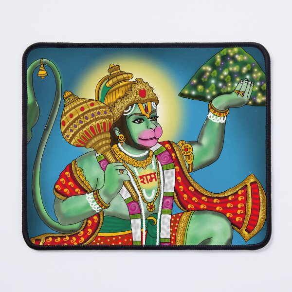 Item preview, Lord Hanuman Artwork | Powerful Hindu God Digital Art & Devotional Illustration designed and sold by Harshit_Digital_Arts.
