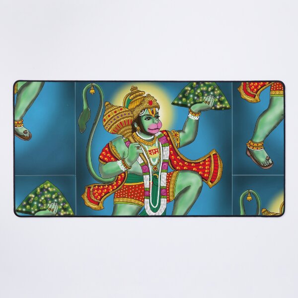 Item preview, Lord Hanuman Artwork | Powerful Hindu God Digital Art & Devotional Illustration designed and sold by Harshit_Digital_Arts.