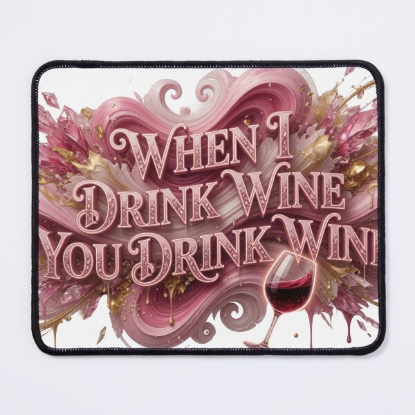 Item preview, Artistic WHEN I DRINK WINE YOU DRINK WINE designed and sold by dazzlemakers.