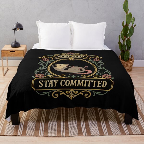 Item preview, Play Dead Stay Committed Possum Dark Humor designed and sold by pixeptional.