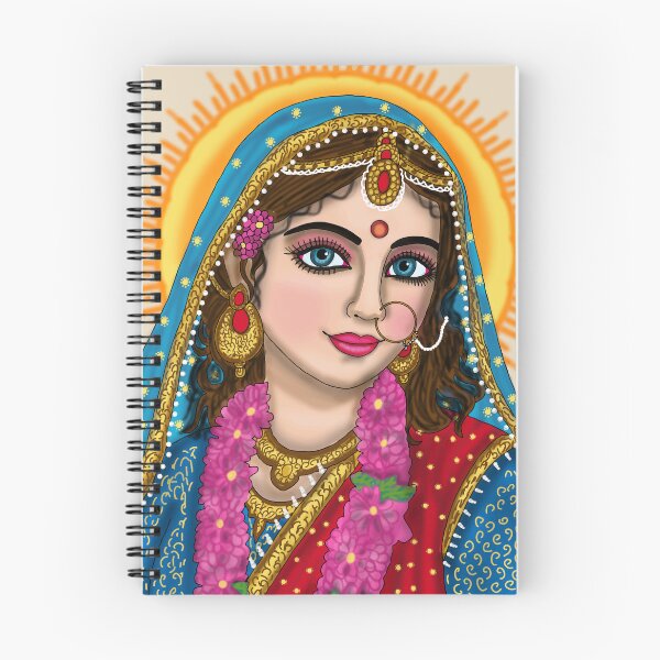 Item preview, Goddess Radha Artwork | Divine Radha Rani Hindu Spiritual Digital Illustration designed and sold by Harshit_Digital_Arts.