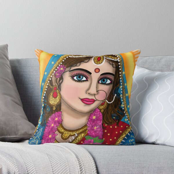 Item preview, Goddess Radha Artwork | Divine Radha Rani Hindu Spiritual Digital Illustration designed and sold by Harshit_Digital_Arts.