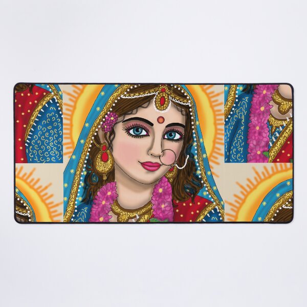 Item preview, Goddess Radha Artwork | Divine Radha Rani Hindu Spiritual Digital Illustration designed and sold by Harshit_Digital_Arts.