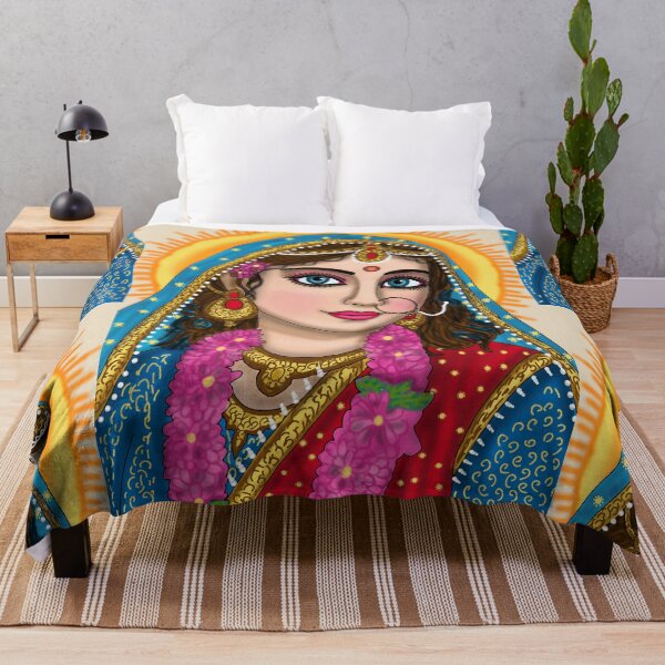 Item preview, Goddess Radha Artwork | Divine Radha Rani Hindu Spiritual Digital Illustration designed and sold by Harshit_Digital_Arts.