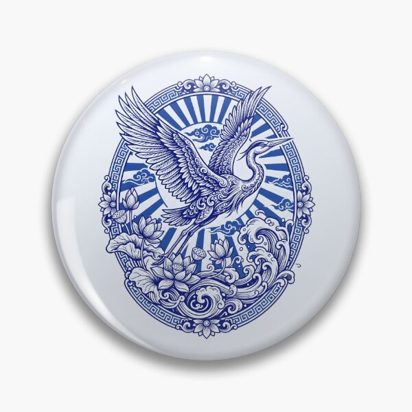 Item preview, Oriental Heron Crane - Japanese Art Asian Aesthetic designed and sold by SplashTastic.