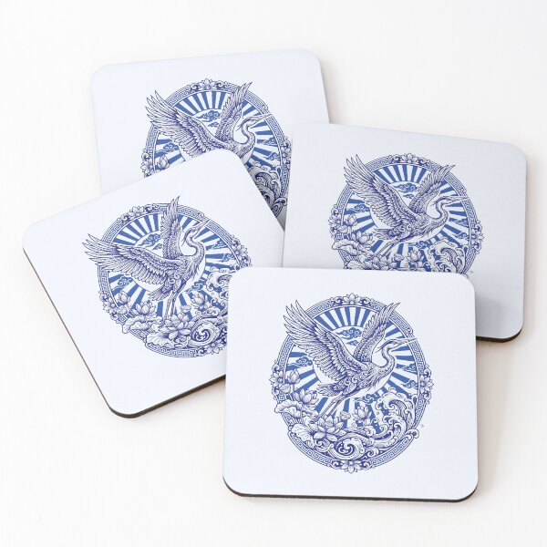 Item preview, Oriental Heron Crane - Japanese Art Asian Aesthetic designed and sold by SplashTastic.