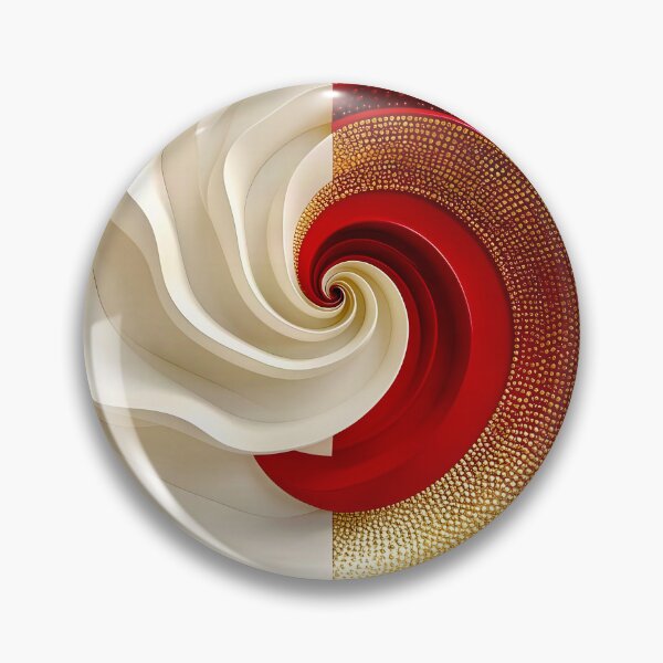 Item preview, Two-Toned Swirling Abstract Design in Red and White designed and sold by Vicky Brago-Mitchell®.
