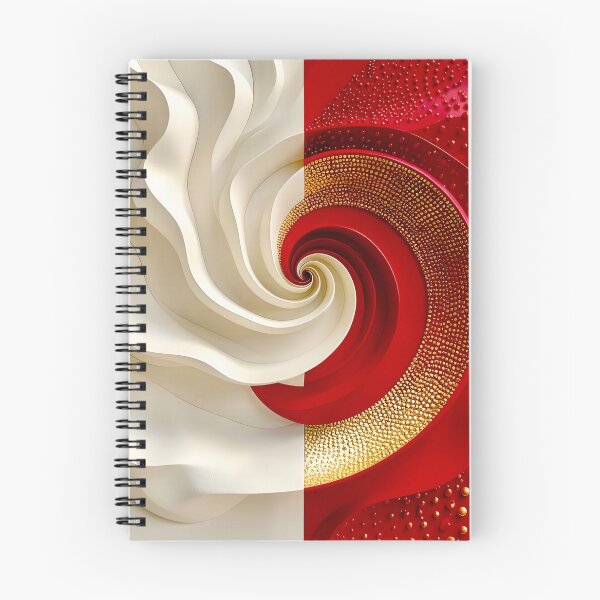 Item preview, Two-Toned Swirling Abstract Design in Red and White designed and sold by Vicky Brago-Mitchell®.