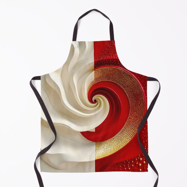 Item preview, Two-Toned Swirling Abstract Design in Red and White designed and sold by Vicky Brago-Mitchell®.