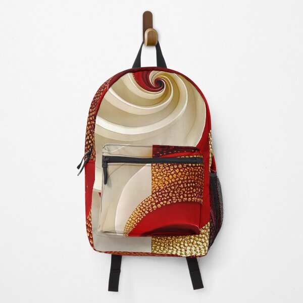 Item preview, Two-Toned Swirling Abstract Design in Red and White designed and sold by Vicky Brago-Mitchell®.