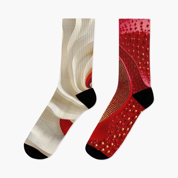 Item preview, Two-Toned Swirling Abstract Design in Red and White designed and sold by Vicky Brago-Mitchell®.