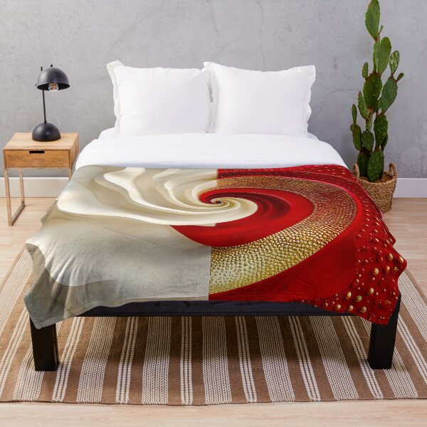 Item preview, Two-Toned Swirling Abstract Design in Red and White designed and sold by Vicky Brago-Mitchell®.