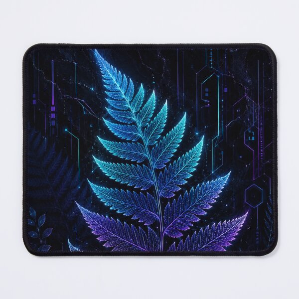Item preview, Cyber-Botanical Glowing Fern - Futuristic Bioluminescent Neon Plant designed and sold by teemix.