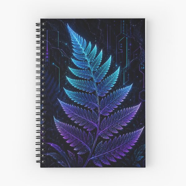 Item preview, Cyber-Botanical Glowing Fern - Futuristic Bioluminescent Neon Plant designed and sold by teemix.
