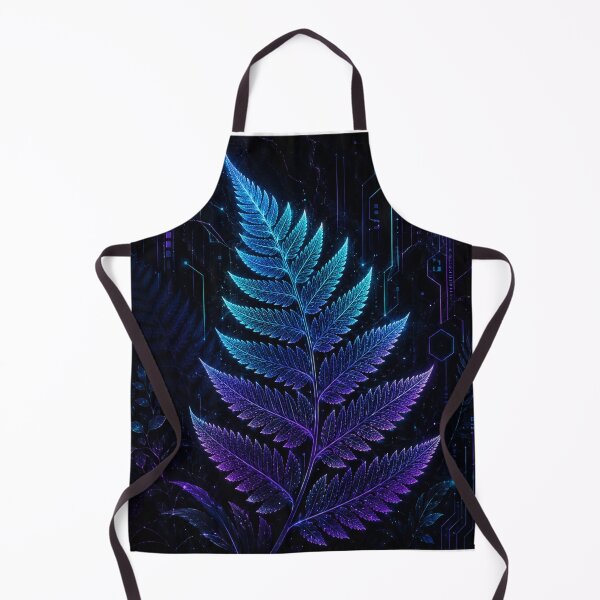 Item preview, Cyber-Botanical Glowing Fern - Futuristic Bioluminescent Neon Plant designed and sold by teemix.