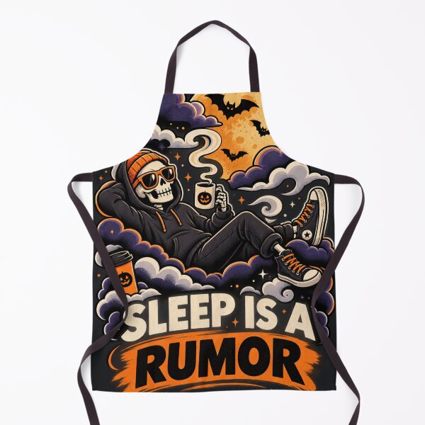 Item preview, Sleep Is a Rumor Skeleton Coffee | Funny Night Owl Spooky Graphic Tee | Coffee Lover Streetwear designed and sold by warlistop.