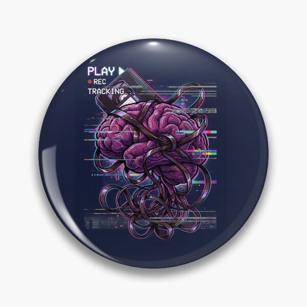 Item preview, Glitch Art Brain - Vaporwave VHS Retro Tech designed and sold by SplashTastic.