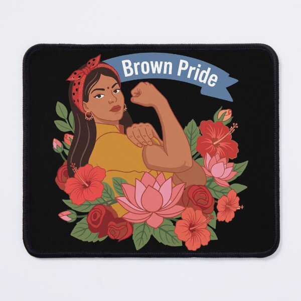 Item preview, Desi the Riveter Brown Pride Indian Pakistani Sri Lankan Arab Woman designed and sold by alltheprints.