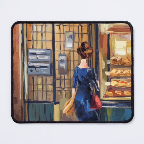 Item preview, Parisian Boulangerie Vignette - Retro Aesthetic Street Life Art designed and sold by CARRAANN.