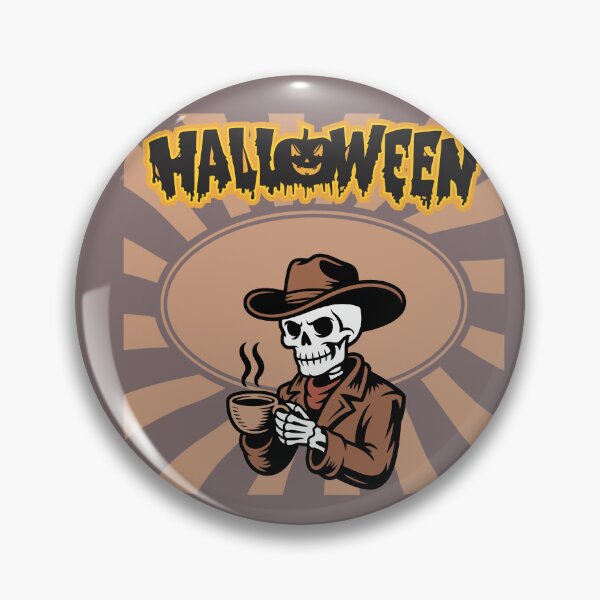 Item preview, Halloween Cowboy Skeleton Drinking Coffee designed and sold by     Sela Art .